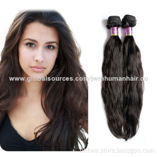 10-28-inch Top Quality Natural Color Brazilian Remy Hair Wefts, Various Colors Available